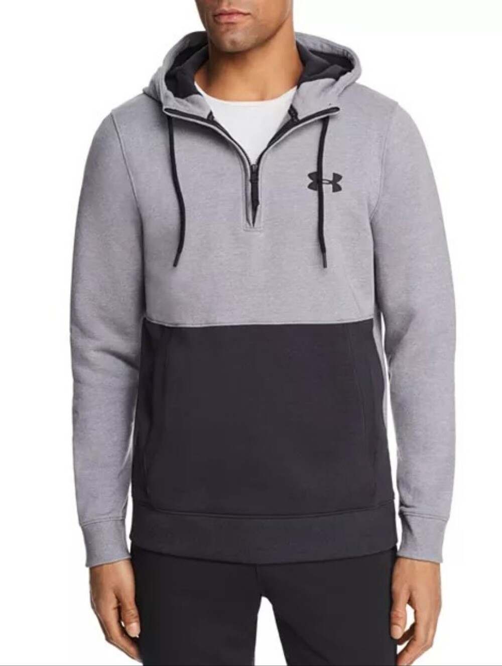 Under Armour Grey Half-Zip Hoodie Sweatshirt